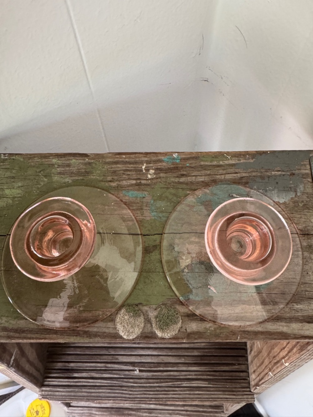 ✨Vintage Pink Depression Glass Candlestick Holders Pair - Picture 5 of 5